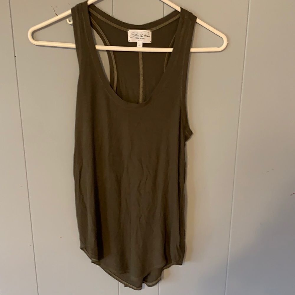 Feel the Piece Olive Ribbed Tank Size XS/S
